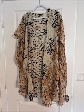 Kendall + Kylie Animal Print Kimono/Cover-Up